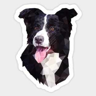 Border Collie (Low Poly) Sticker